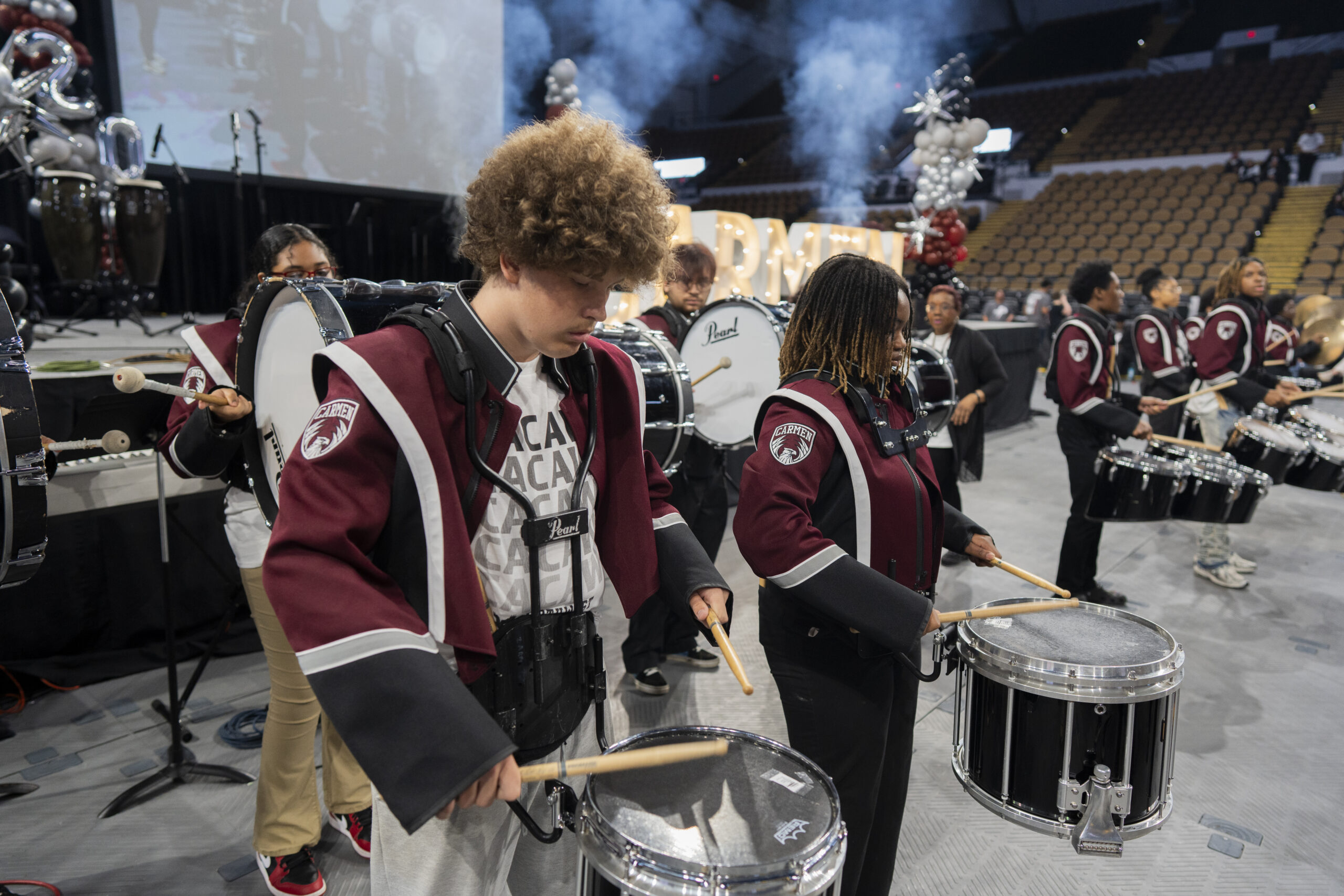 Carmen Northwest Thundering Eagles Drumline Plays at Senior Signing Day